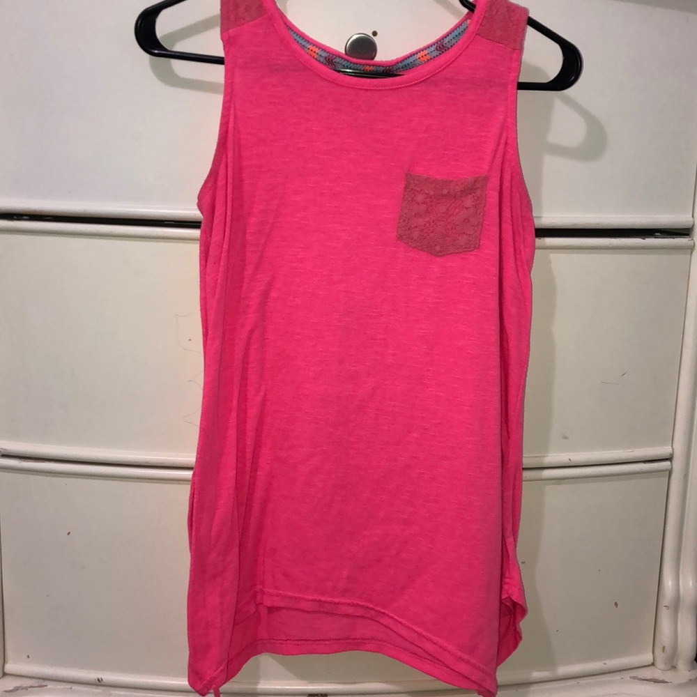 Neon pink tank top